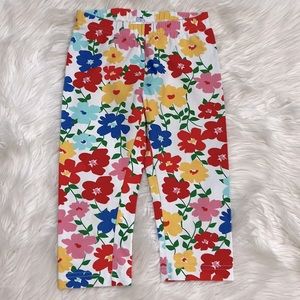 Hanna Andersson Girls Flower Floral Print Leggings NWOT 120 Size US 6-7